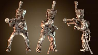 3D модель Кавалерийские уланы Галоп Трубач Разбойник (STL)