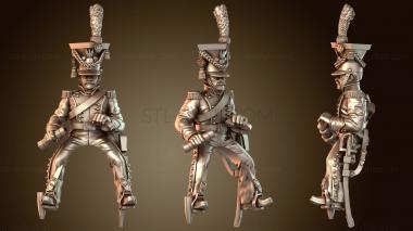 3D модель Кавалерийские уланы, шагающие уланами (STL)