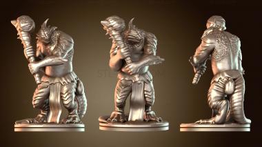 3D модель Пещерный воин ящеролюдов (STL)