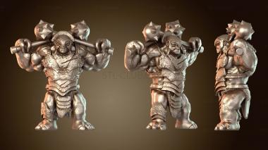 3D модель Пещерный тролль Двойная булава Элит (STL)