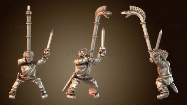 3D модель КЕЛЬТСКИЕ ВСАДНИКИ МУЗЫКАНТ МЕЛОДИЧНЫЙ (STL)
