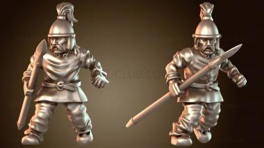 3D модель КЕЛЬТСКИЙ ВОИН, ЗАКАЛЕННЫЙ В БОЯХ (STL)