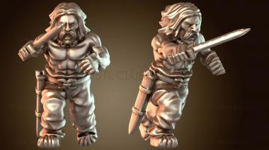 3D модель КЕЛЬТСКИЙ ВОИН В ЗАЩИТЕ (STL)