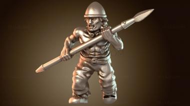 3D модель КЕЛЬТСКИЙ ВОИН МРАЧНЫЙ (STL)