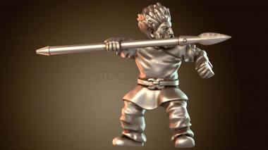 3D модель КЕЛЬТСКИЙ ВОИН ПРОСТО (STL)