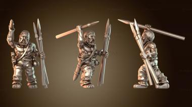 3D модель КЕЛЬТСКИЙ ВОИН С ДРОТИКОЙ (STL)