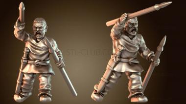 3D модель КЕЛЬТСКИЙ ВОИН С ДЖАВЕЛИНОМ (STL)