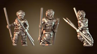 3D модель КЕЛЬТСКИЙ ВОИН РЕШИЛ МЕТАТЬ ДРОТИКОМ (STL)
