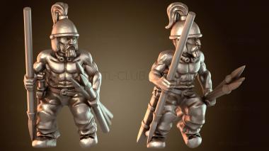 3D модель КЕЛЬТСКИЙ ВОИН С ДРОТИКОЙ НЕУЛОВИМЫЙ (STL)