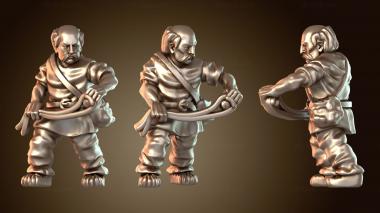 3D модель Опытный кельтский воин с пращой (STL)