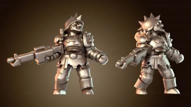 3D модель Воин Хаоса с шипами (STL)
