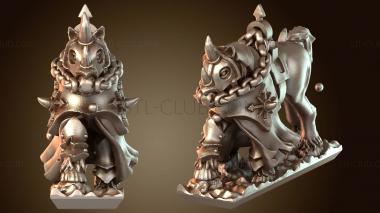 3D модель Колесничий конь – Величественный боевой конь (STL)