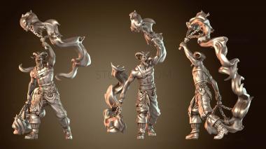 3D модель Chaval Tieflings Male t – Tenebrous Tiefling Warrior (STL)