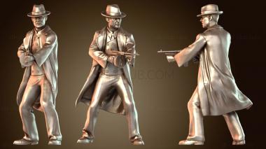3D модель Чикагские гангстеры, гангстер-мужчина – винтажная фигурка гангстера (STL)