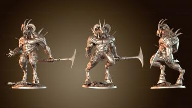 3D модель Клановый гигант-воин на козле (STL)