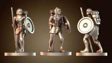 3D модель Жрецы Аазимар Жрец с посохом исцеления и щитом (STL)