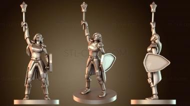 3D модель Клирики Эльфийка Паладин Клирик с Булавой (STL)