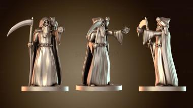 3D модель Жрецы Жрец смерти человека, владеющий косой (STL)