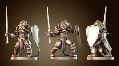 3D модель Клирики Львинолюды Паладин Клирик (STL)