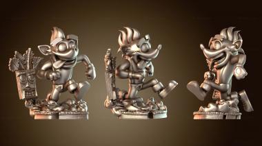 3D модель Крэш Бандикут с Аку Чиби (STL)