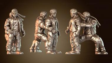 3D модель Мастер кибер-кунгфу, киберпанк, боевая стойка, гибкая (STL)