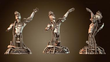 3D модель Киберпанк Дэвид Бюст Кибергравированный (STL)