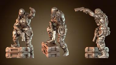 3D модель Киберпанк-банда Haelstrom Gang Jawbreak Heavy-Hitter (STL)