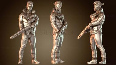 3D модель Киберпанк Шикен Рейд Полицейский Отряд Элита (STL)