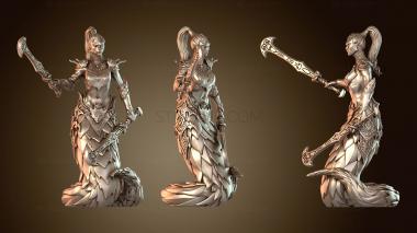 3D модель Демоны-воины, два свирепых меча (STL)