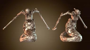 3D модель Демоны Воины Парные Мечи О Дикари (STL)
