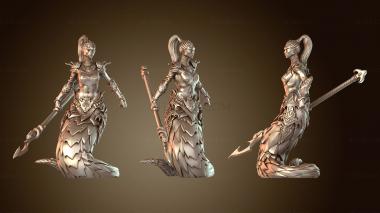 3D модель Демоны Воины Копье E Скрываясь (STL)