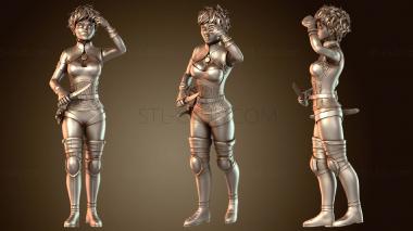 3D модель Демоническая Разбойница-Новичок Женщина Ходьба Молчание (STL)