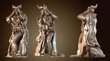 3D модель Демонический тифлинг в ужасе H шокирован (STL)