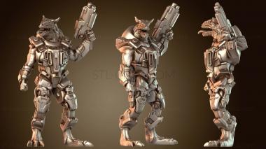 3D модель Динозавры-воины и драугры (STL)
