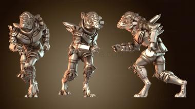 3D модель Динозавры-воины и драугры А (STL)