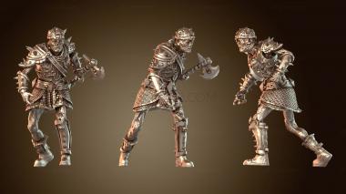3D модель Динозавры-воины и драугры D (STL)