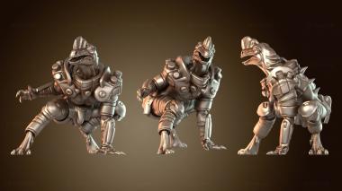 3D модель Динозавры-воины и драугры F (STL)