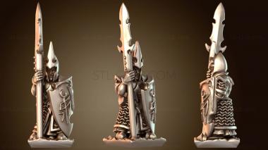 3D модель Рунические щиты с копьями ужасных эльфов (STL)