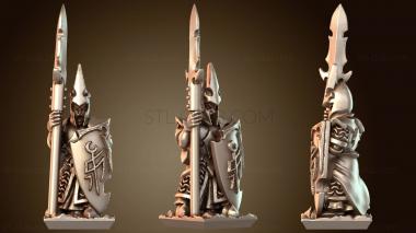 3D модель Копья жутких эльфов, рунические щиты Q (STL)