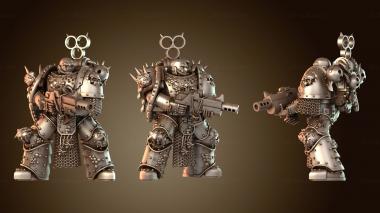 3D модель Отвратительный отряд Чумной Морской Болтер (STL)