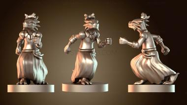 3D модель Драконорождённый ребёнок, бегущая игривая девочка (STL)