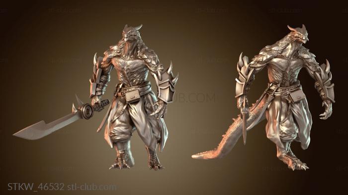 Military Драконорожденный Солдат Шагает Крылом Изящно