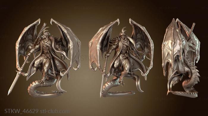 Military Drakeide Draconic Defender Крылатый Парящий