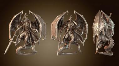 3D модель Drakeide Draconic Defender Крылатый Парящий (STL)