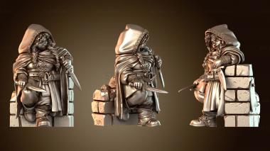 3D модель Пьяный гном-полурослик-разбойник (STL)