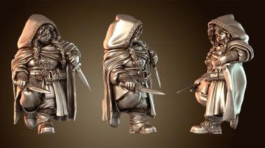 3D модель Пьяный гном-полурослик-разбойник-пьяница (STL)