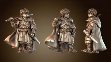 3D модель Пьяный гном-полурослик-воин (STL)