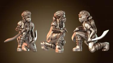 3D модель Дроу с двумя оружиями (STL)