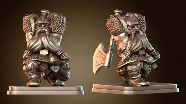 3D модель Гном, владеющий молотом (STL)