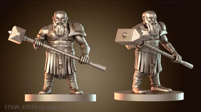 Military Гном-варвар с кувалдой